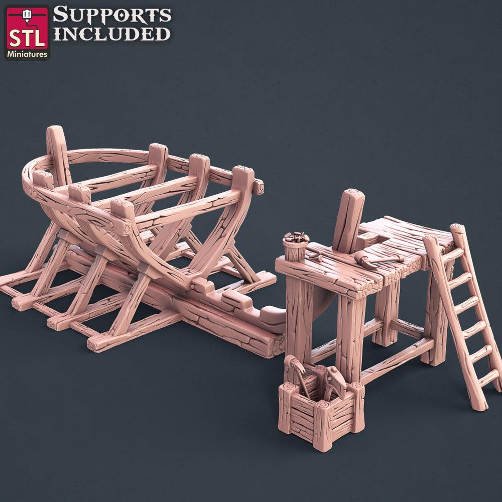 3D Printed STL Miniatures Boat Builder Set 28mm - 32mm War Gaming D&D (Online Only)