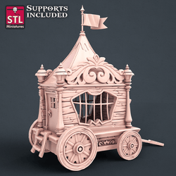 3D Printed STL Miniatures Carnival Set 28mm - 32mm War Gaming D&D (Online Only)