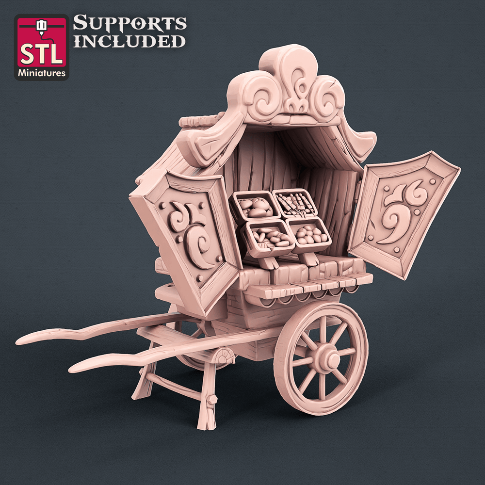 3D Printed STL Miniatures Carnival Set 28mm - 32mm War Gaming D&D (Online Only)