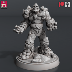 3D Printed STL Miniatures Coal Golems 28 - 32mm War Gaming D&D (Online Only)