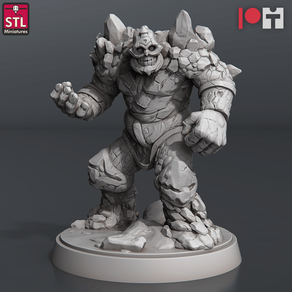 3D Printed STL Miniatures Coal Golems 28 - 32mm War Gaming D&D (Online Only)