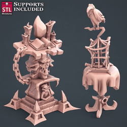 3D Printed STL Miniatures Darkwizard Set 28mm - 32mm War Gaming D&D (Online Only)