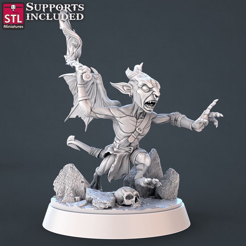 3D Printed STL Miniatures Demons Set | 28 - 32mm War Gaming D&D (Online Only)