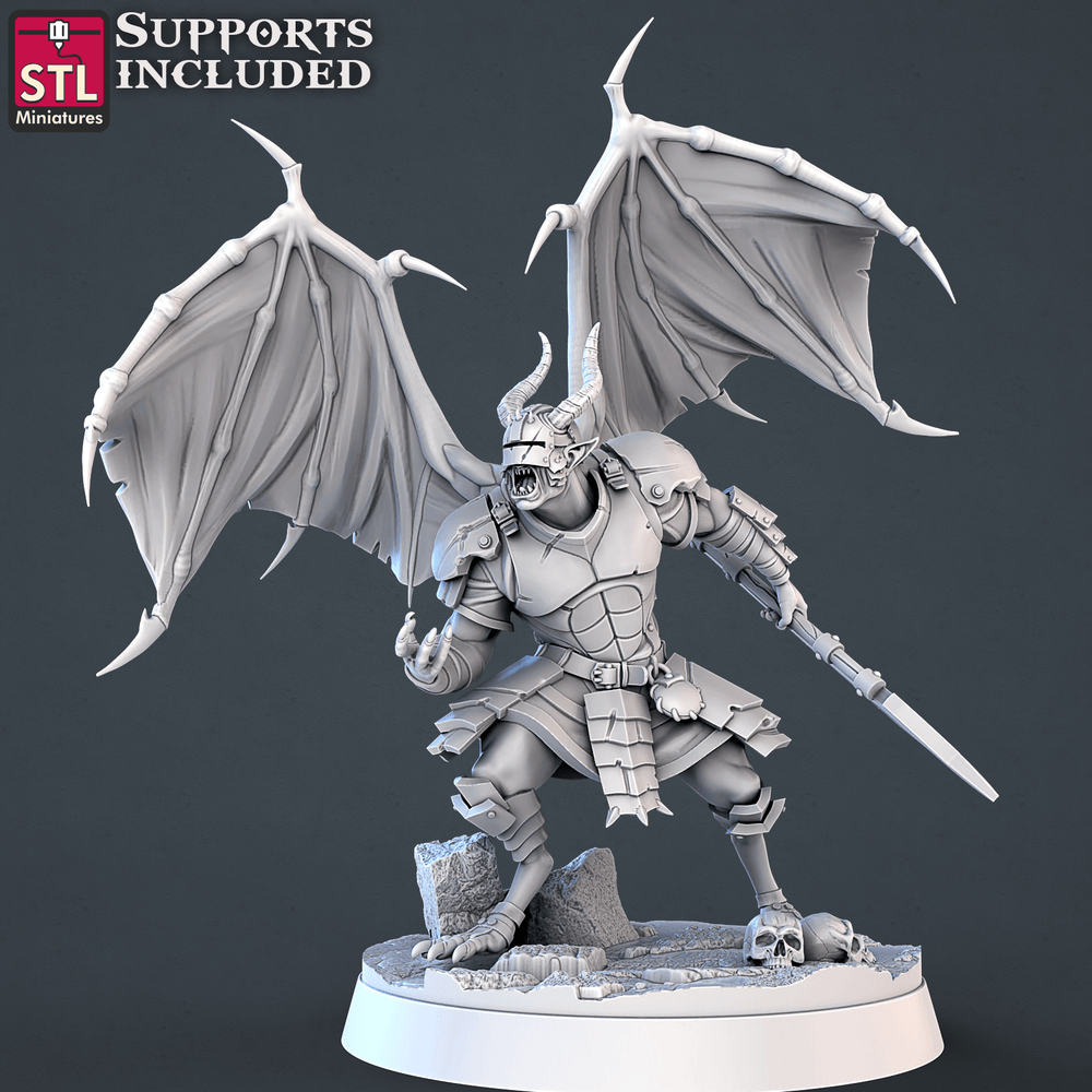 3D Printed STL Miniatures Demons Set | 28 - 32mm War Gaming D&D (Online Only)