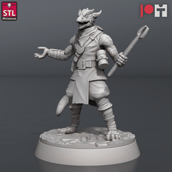 3D Printed STL Miniatures Dragonborn Blacksmith Set 28 - 32mm War Gaming D&D (Online Only)
