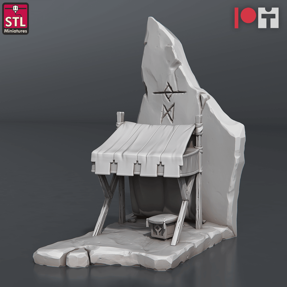 3D Printed STL Miniatures Dwarven Camp Set 28 - 32mm War Gaming D&D (Online Only)