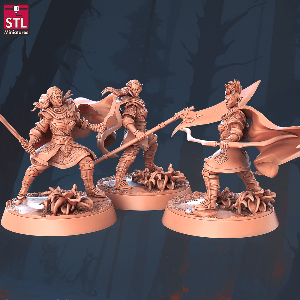 3D Printed STL Miniatures Elf Camp Set 28 - 32mm War Gaming D&D (Online Only)
