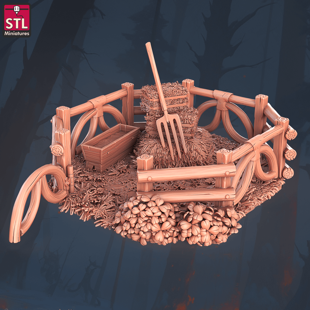 3D Printed STL Miniatures Elf Camp Set 28 - 32mm War Gaming D&D (Online Only)
