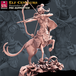 3D Printed STL Miniatures Elf Centaurs Set 28 - 32mm War Gaming D&D (Online Only)