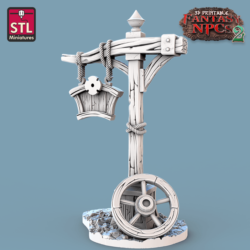3D Printed STL Miniatures Florist Set Fantasy NPC 2 | 28 - 32mm War Gaming D&D (Online Only)
