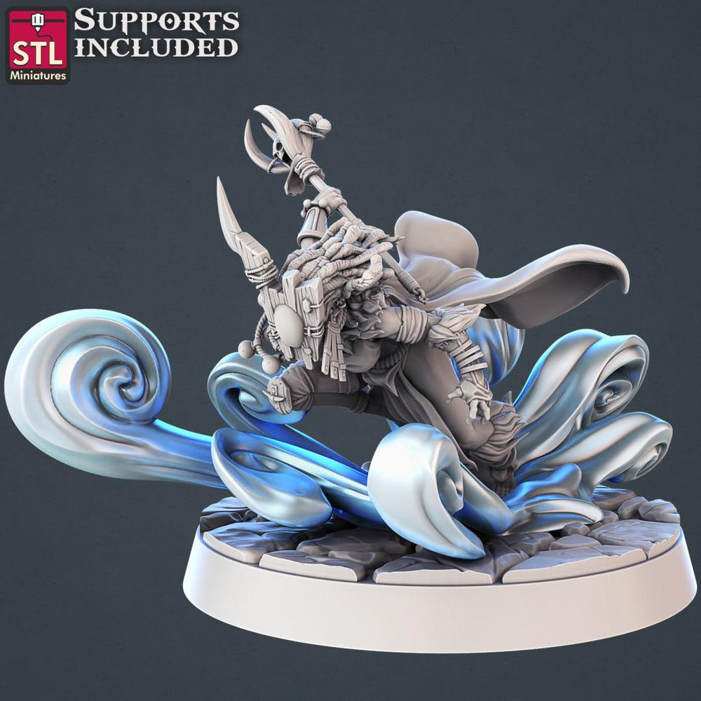 3D Printed STL Miniatures Genasi Set 28 - 32mm War Gaming D&D (Online Only)