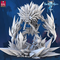 3D Printed STL Miniatures Ice Elementals 28 - 32mm War Gaming D&D (Online Only)