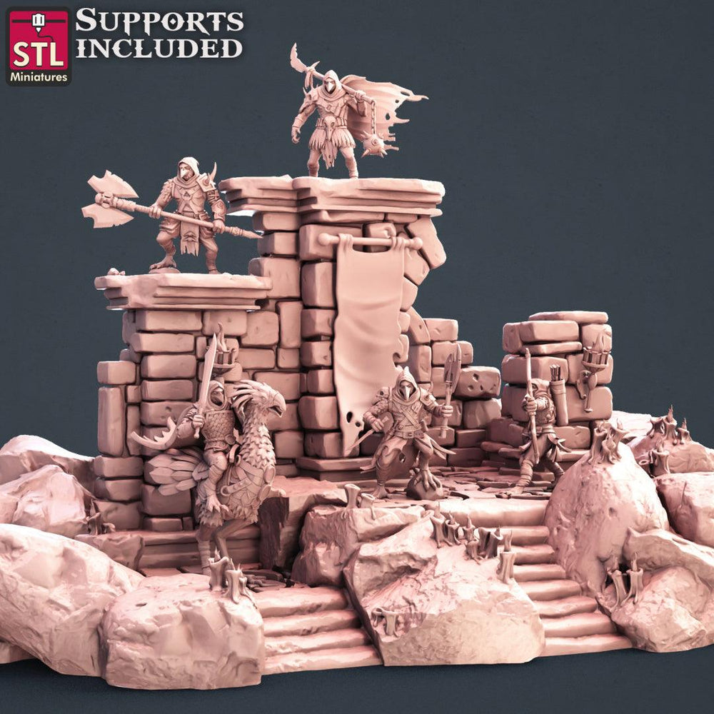 3D Printed STL Miniatures Kenku Set 28 - 32mm War Gaming D&D (Online Only)