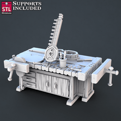 3D Printed STL Miniatures Music Store Set | 28 - 32mm War Gaming D&D (Online Only)