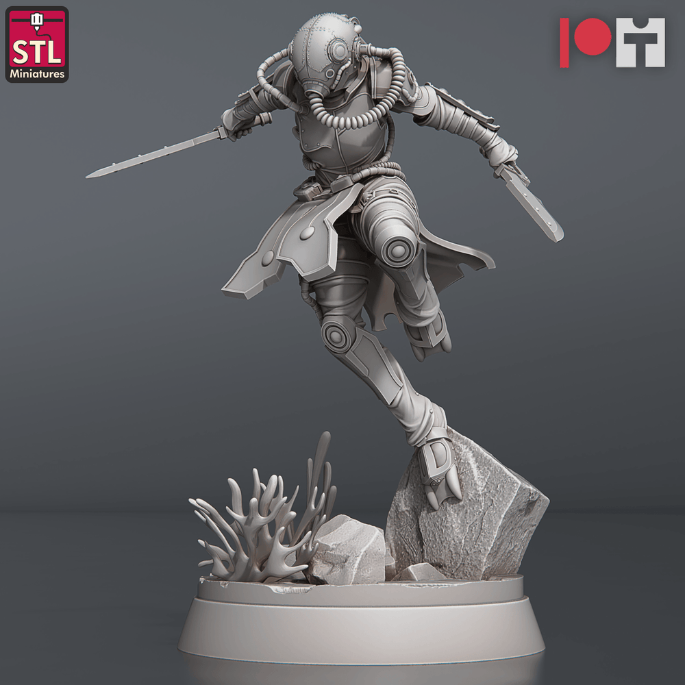 3D Printed STL Miniatures NeverDawn Deep Scout Set 28 - 32mm War Gaming D&D (Online Only)