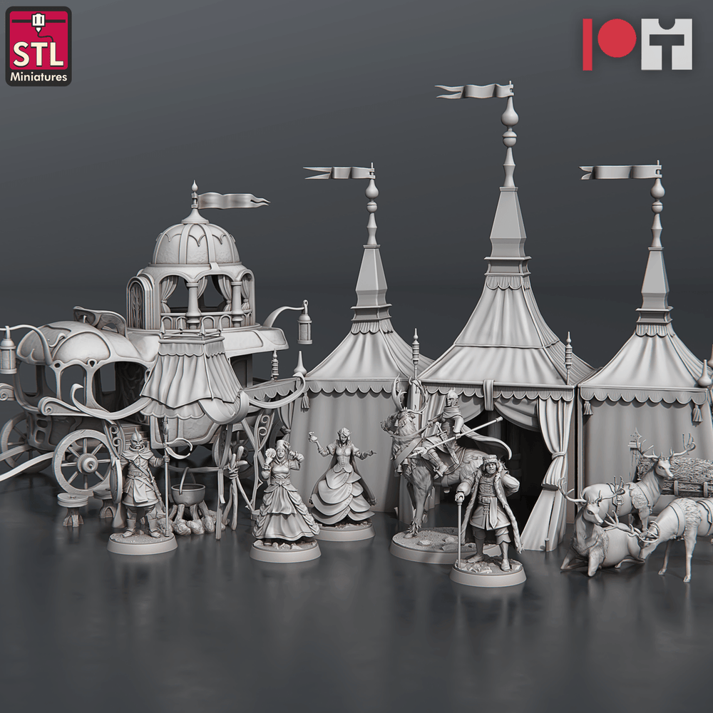 3D Printed STL Miniatures Nobles Set 28 - 32mm War Gaming D&D (Online Only)