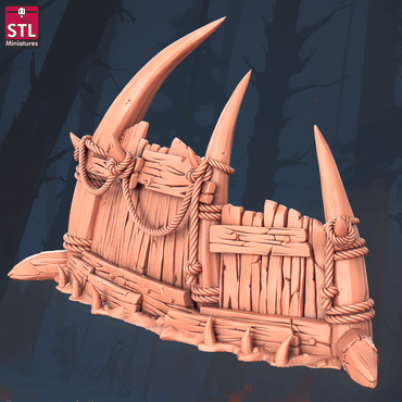 3D Printed STL Miniatures Orc Camp Set 28 - 32mm War Gaming D&D (Online Only)