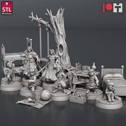 3D Printed STL Miniatures Orphanage Set 28 - 32mm War Gaming D&D (Online Only)