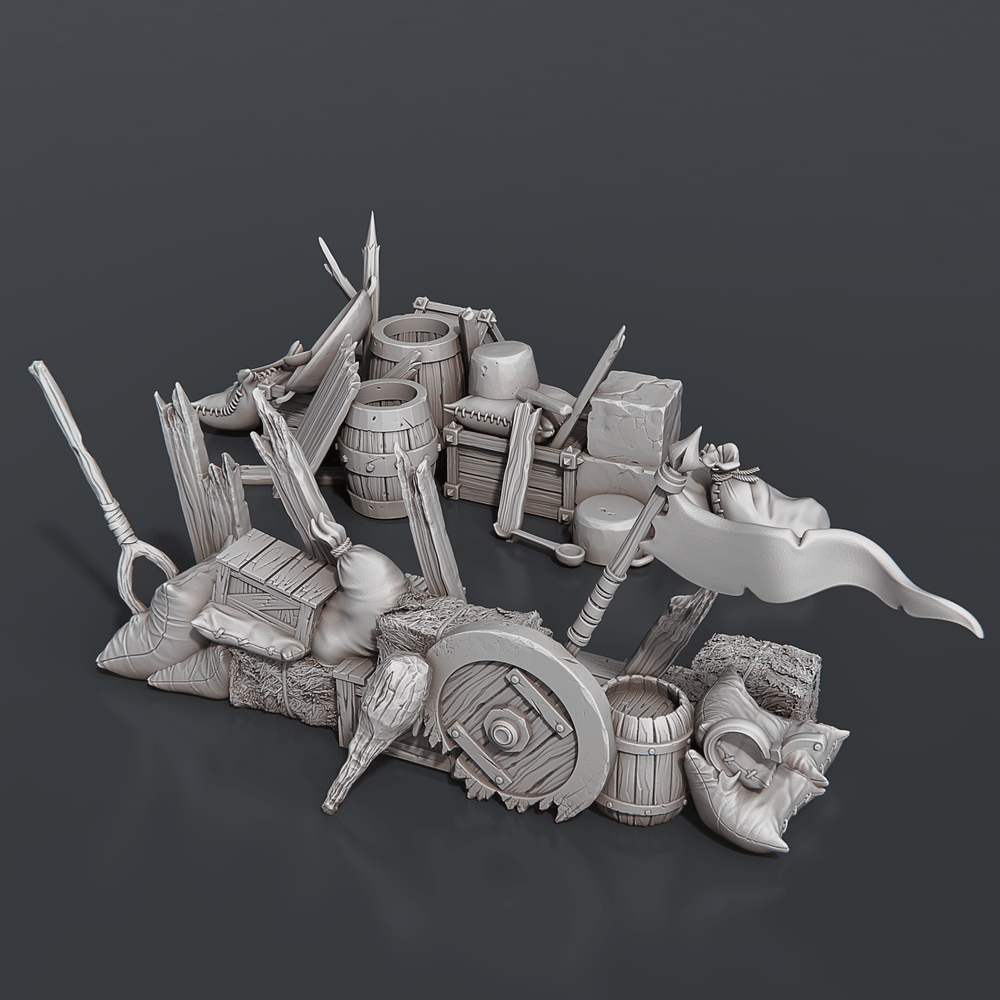 3D Printed STL Miniatures Riot Set 28 - 32mm War Gaming D&D (Online Only)
