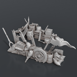 3D Printed STL Miniatures Riot Set 28 - 32mm War Gaming D&D (Online Only)