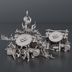 3D Printed STL Miniatures Riot Set 28 - 32mm War Gaming D&D (Online Only)