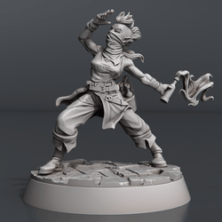 3D Printed STL Miniatures Riot Set 28 - 32mm War Gaming D&D (Online Only)