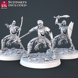 3D Printed STL Miniatures Skeletons Set 28mm - 32mm War Gaming D&D (Online Only)