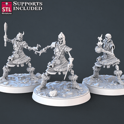 3D Printed STL Miniatures Skeletons Set 28mm - 32mm War Gaming D&D (Online Only)