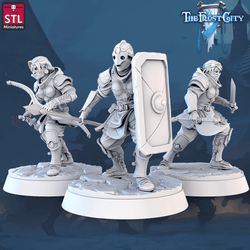 3D Printed STL Miniatures The Frost City Army Knights - Modular 28 - 32mm War Gaming D&D (Online Only)