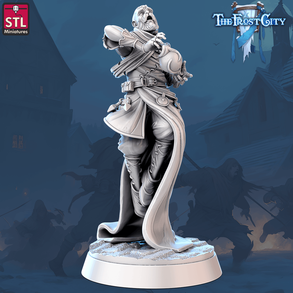 3D Printed STL Miniatures The Frost City Mages 28 - 32mm War Gaming D&D (Online Only)