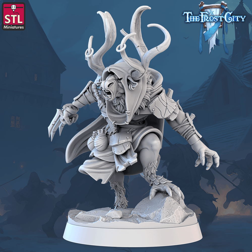 3D Printed STL Miniatures The Frost City Rangifers Set 28 - 32mm War Gaming D&D (Online Only)
