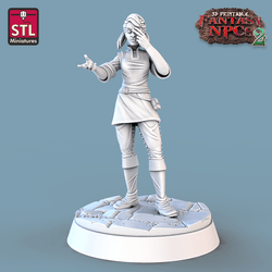 3D Printed STL Miniatures Townsfolks Vol 2 Set Fantasy NPC 2 | 28 - 32mm War Gaming D&D (Online Only)