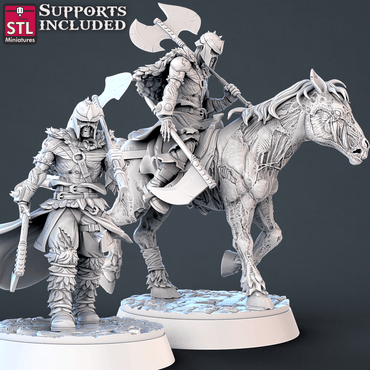 3D Printed STL Miniatures Undead Set 28mm - 32mm War Gaming D&D (Online Only)