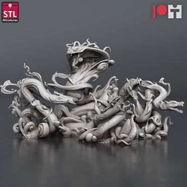 3D Printed STL Miniatures Vapour Snakes 28 - 32mm War Gaming D&D (Online Only)