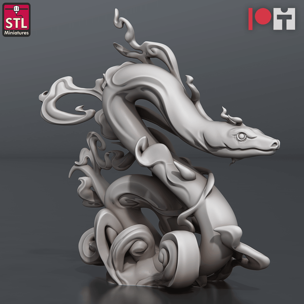 3D Printed STL Miniatures Vapour Snakes 28 - 32mm War Gaming D&D (Online Only)