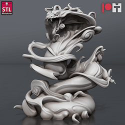 3D Printed STL Miniatures Vapour Snakes 28 - 32mm War Gaming D&D (Online Only)