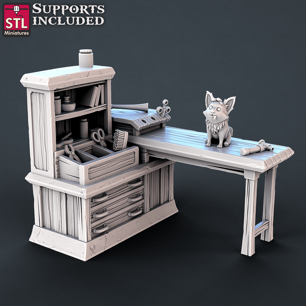 3D Printed STL Miniatures Veterinarian Set | 28 - 32mm War Gaming D&D (Online Only)