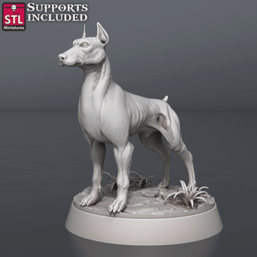 3D Printed STL Miniatures Wild Dogs Set 28 - 32mm War Gaming D&D (Online Only)
