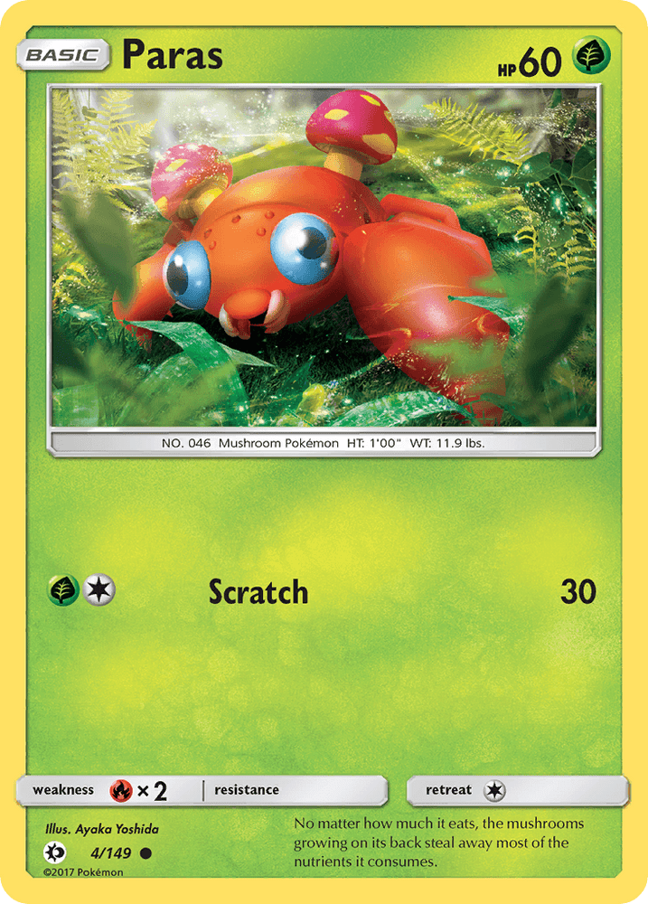 Paras (4/149) [Sun & Moon: Base Set] (Online Only)