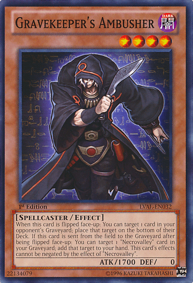 Gravekeeper's Ambusher [LVAL-EN032] Common (ONLINE ORDER ONLY)