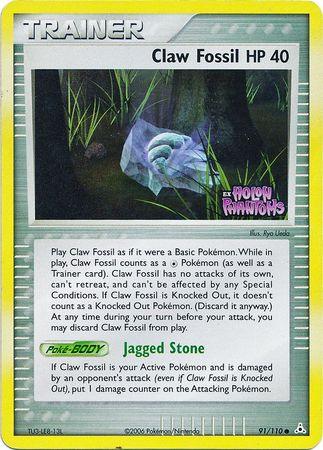 Claw Fossil (91/110) (Stamped) [EX: Holon Phantoms] (Online Only)