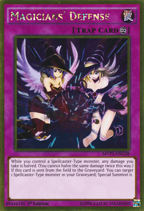 Magicians' Defense [MVP1-ENG28] Gold Rare (ONLINE ORDER ONLY)
