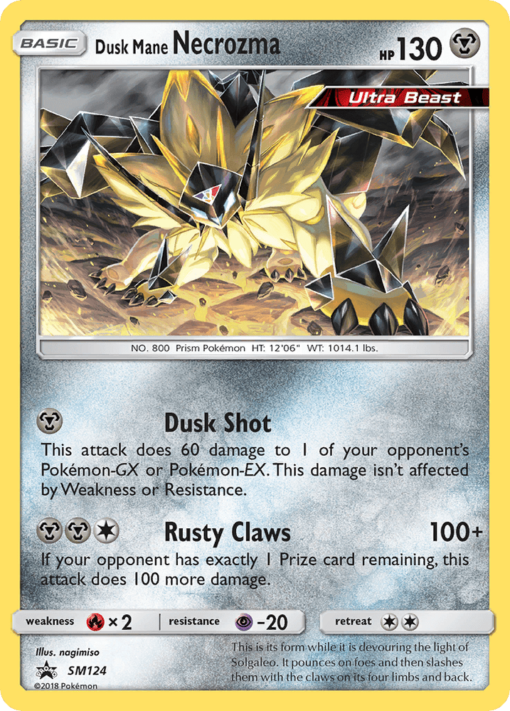 Dusk Mane Necrozma (SM124) [Sun & Moon: Black Star Promos] (Online Only)