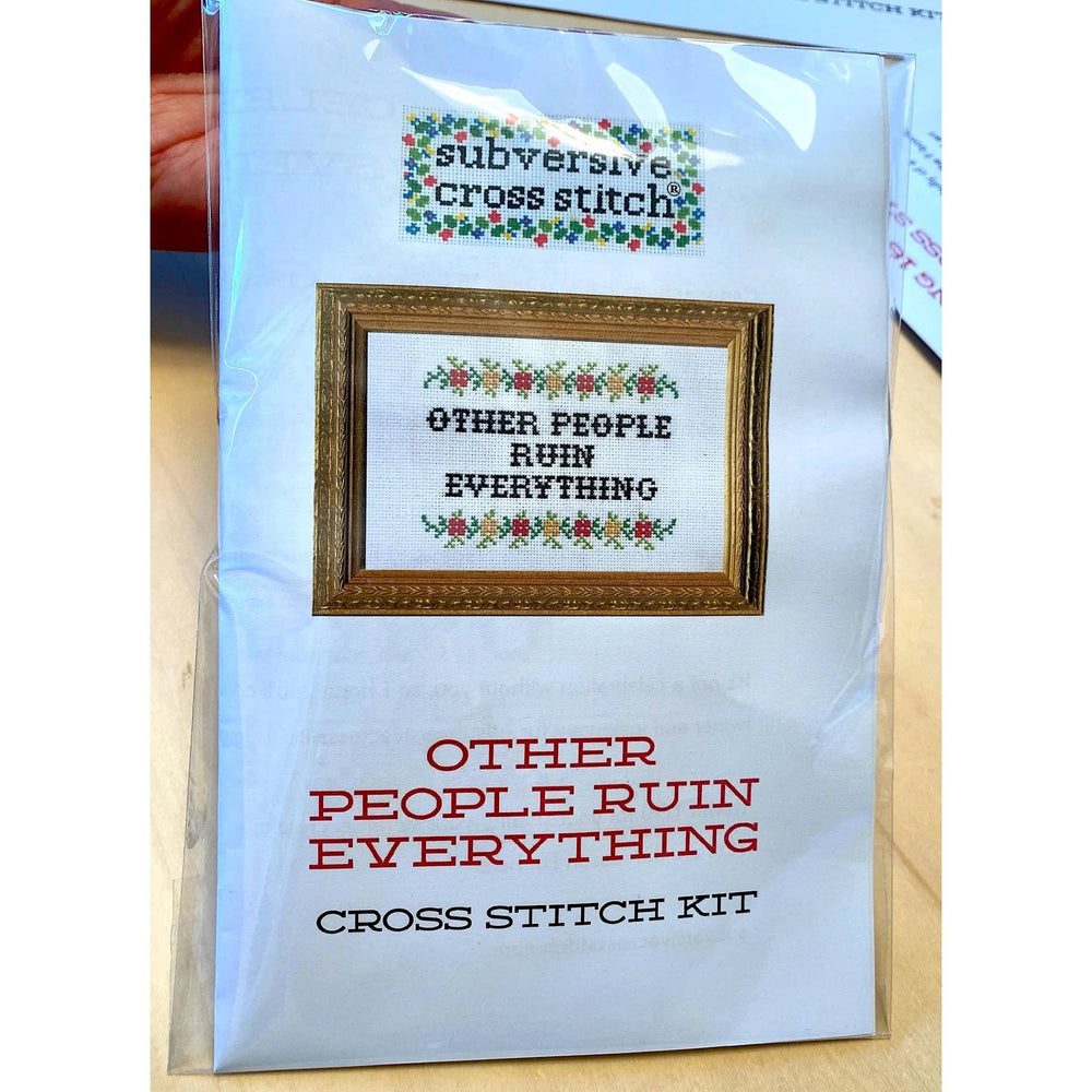 Deluxe Cross Stitch Kit – “I Love Curse Words” Funny Beginner Pattern (ONLINE ORDER ONLY)