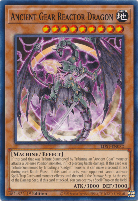 Ancient Gear Reactor Dragon [LDS1-EN082] Common (ONLINE ORDER ONLY)
