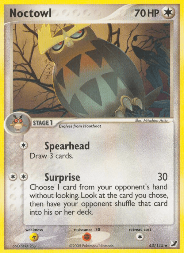 Noctowl (43/115) [EX: Unseen Forces] (Online Only)