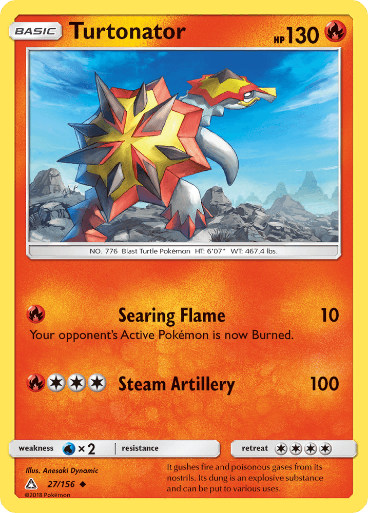 Turtonator (27/156) [Sun & Moon: Ultra Prism] (Online Only)