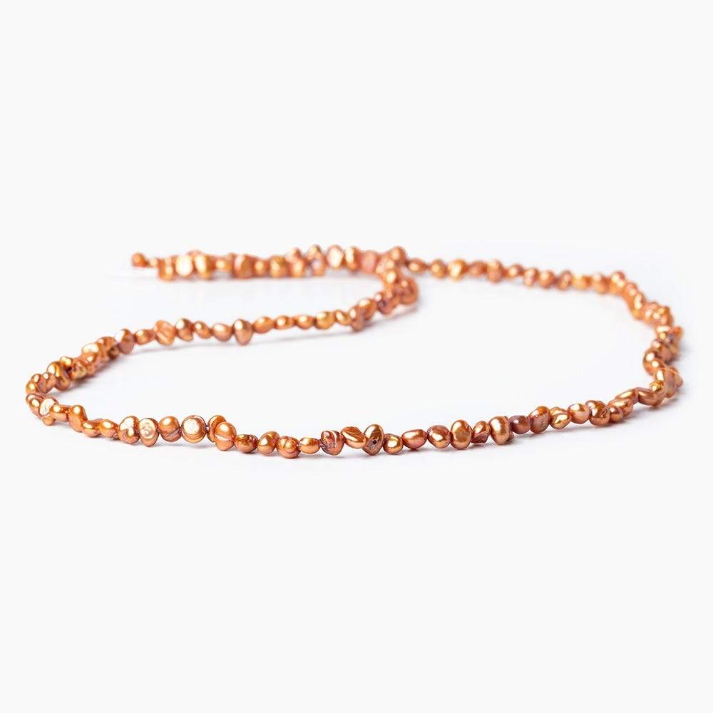 3-4mm Caramel Baroque Pearl, 15 inch, 132 pieces (ONLINE ORDER ONLY)