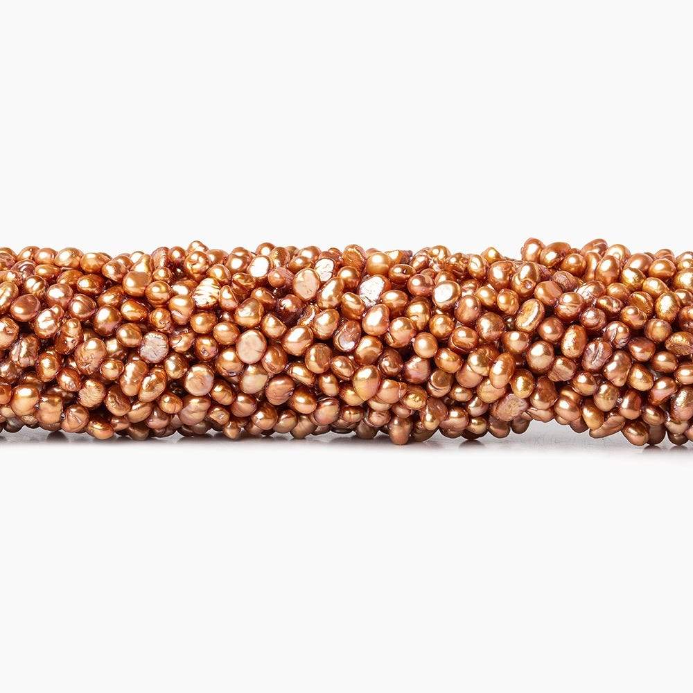 3-4mm Caramel Baroque Pearl, 15 inch, 132 pieces (ONLINE ORDER ONLY)