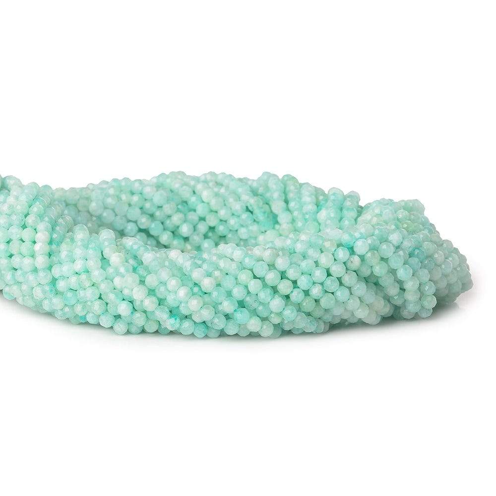 3mm Amazonite microfaceted round beads 13 inch 110 pieces AA (ONLINE ORDER ONLY)